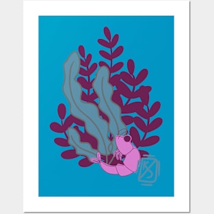 Pink Shrimp Posters and Art